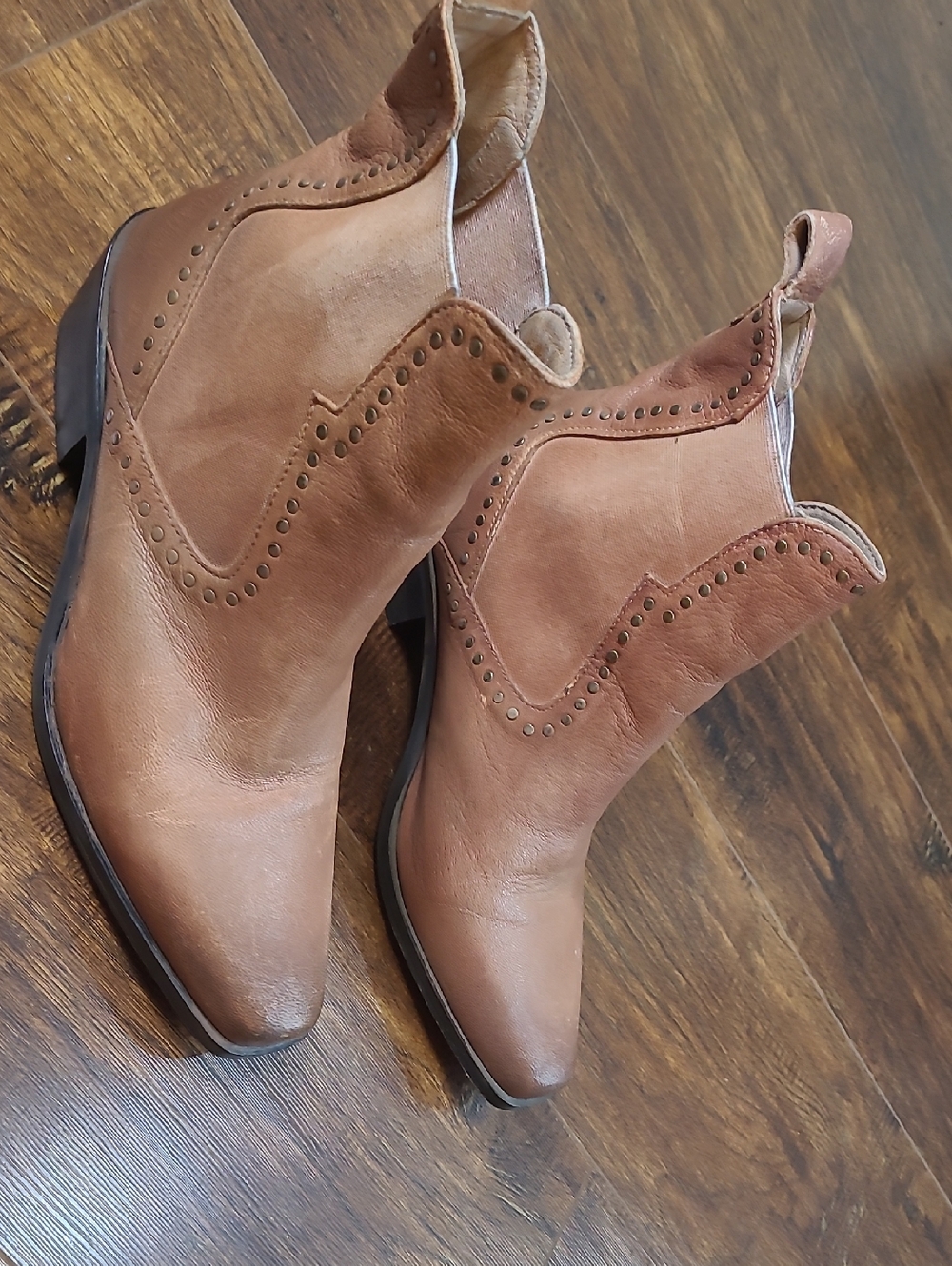 Bed Stu Roan Brown Cliffhanger  Leather Western Ankle Boots Size 8